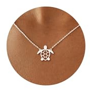 KINHOPI Collier Argent Femme Collier Pendentif Tortue Chaîne Argent Bijoux Cadeaux pour Femmes Filles