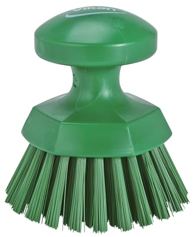 Vikan - Igiene - Spazzola da lavoro rotonda - Fibre dure - Verde