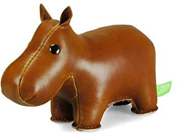 Züny Nilpferd Briefbeschwerer Klein Braun (Hippo tan-White)