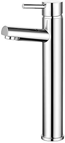 Bathroom Taps Countertop Basin Mixer Tap for Washroom and Bathroom Sink Single Lever Solid Brass Chrome 10 Year Guarantee