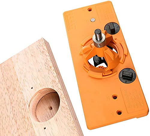 Oculto De 35 Mm Copa De Bisagra De La Bisagra De La Bisagra De La Bisagra De La Guía De Perforación De Los Orificios De La Madera + Un Cortador De Madera Carpintero Carpintero Herramientas De Bricolaj