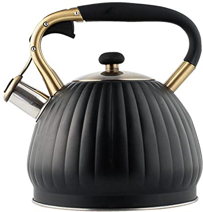 Caldaia ad acqua a fischio | Bollitore da tè resistente alla ruggine da 3,5 litri con manico ergonomico | Forniture da cucina Caldaia ad acqua per stufa di cucina Preparazione caffè