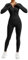 DOULAFASS Reißverschluss Full Body Jumpsuit Damen Langarm Yoga Einteiler Sport Romper Gerippte All In One Bodycon Jumpsuit