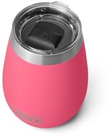 YETI Rambler Wine Tumbler, Vacuum Insulated Stainless Steel Tumbler with Magslider Lid, Tropical Pink, 10 oz (296 ml)