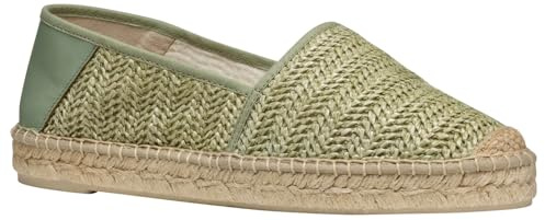 Geox D LAMPEDUSA A - Sandalo espadrillas con zeppa Donna, Mint,
