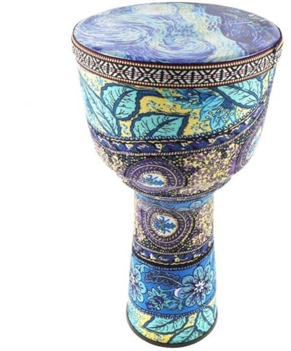 Tsffae Tambour De Djembé Africain Coloré De 8,5 Pouces pour Enfants, Tambour De Djembé Africain en Tissu Coloré, Tambour en PVC pour Enfants, Tambour À Main, Instrument De Musique