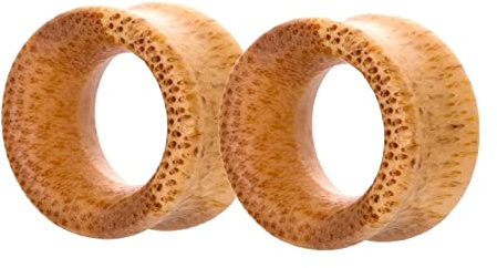 Calefee Flesh tunnel 8–20 mm, örhängen plugg trä för kvinnor och män 2 stycken, piercing smycken trätunnel, 10mm, Trä, Ingen ädelsten