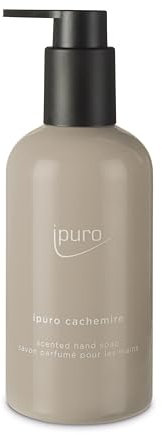 ipuro Classic CACHEMIRE Handseife 250ml - Flüssigseife vegan, mit Rose, Johannisbeere und Zedernholz Duft - Dermatologisch getestet - Seifenspender Beige - flüssige Handseife für geschmeidige Hände