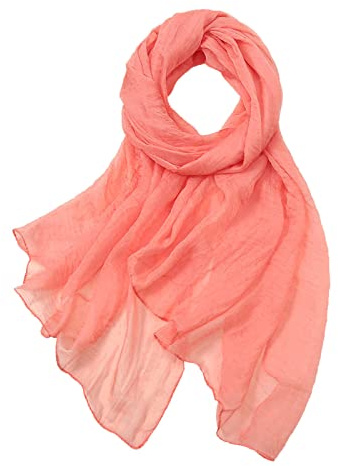Générique Foulards en mousseline de soie pour femme - Uni - Écharpe douce - Foulard pour filles - 170 * 70 cm