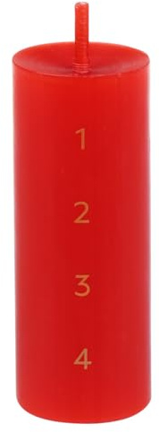 Stabkerze Adventskalenderkerze 1-4 Ariana Rot 120/46 mm, Weihnachtskerzen von Steinhart Kerzen in RAL-Kerzen Güte Qualität
