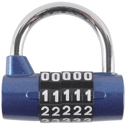 WANGCL 5 Digit Combination Padlock, Waterproof Antirust, Combination Resettable Locks, Security Number Lock, for Outdoor Gym Home