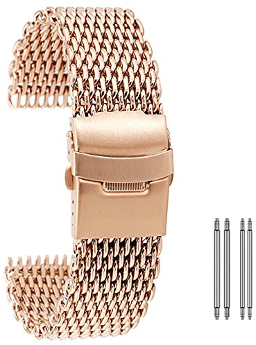 klockarmband, meshband rostfritt stål 18/20/22/24mm byte av vikarmband