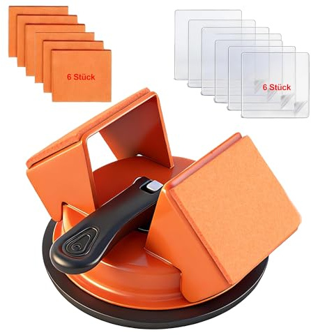 vercleuim Laminat Saugnapf mit 45° Schlagfläche, Saugheber Laminat & Laminat Verlegeset, inkl. 6 Klebepads + 6 Filzpads, Bodenfugen Fixer für selbstklebende Fliesen, Fliesen, Laminatboden & Vinyl
