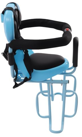 Siège de vélo arrière pour enfant avec rembourrage en mousse, siège arrière avec garde-corps de protection amovible et ceinture à 4 points, siège de vélo durable avec repose-pieds, pour enfants de 6