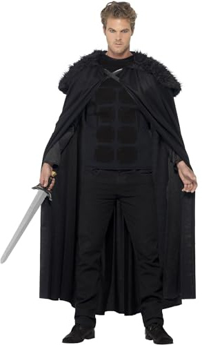 Smiffys Dark Barbarian Costume, Black Halloween und Karneval