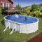 Gre Pool KITPROV508 Atlantis - Aufstellpool aus Stahl, oval, mit weißes Aussehen. Abnehmbare Gartenpool. 500 x 300 x 132 cm