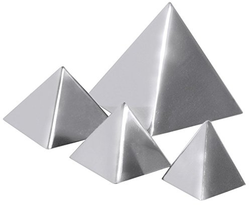 getgastro Pyramidenform aus Edelstahl, hochglänzend, schwere Qualität/Fläche: 4 x 4, 5 x 5, 6 x 6, 8,5 x 8,5 oder 12 x 12 cm | ERK (A2 - Fläche: 5 x 5 cm)
