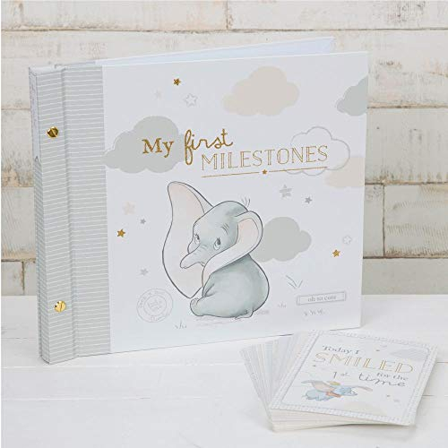 ZENDIX Disney Baby Dumbo Elefant Fotoalbum und Meilensteinkarte im Boxset