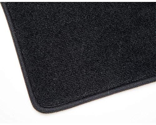 BERGER Läufer Fußmatte 80 x 45 cm │ für Gang & Boden in Wohnmobil & Wohnwagen, Camping schwarz & flauschig Bodenbelag Teppich Laeufer Auto Matte Fußraum Wohnmobil Teppich Schutzmatte