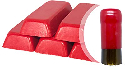 Boîte de 500 g. Cire Souple Rouge pour sceller bouteilles de vin, bière, eau-de-vie, liqueur (Rouge, 500)