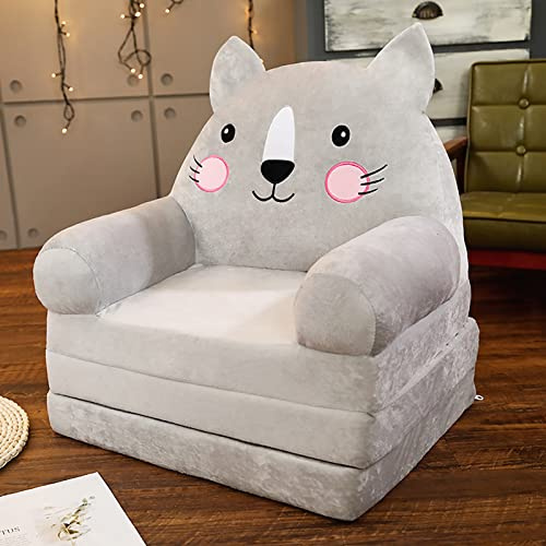 Canapé Pliable pour Enfants, Fauteuil Convertible en Peluche pour Enfants, Fauteuil-Lit Siège de Canapé Rembourré pour Filles Et Garçons,F