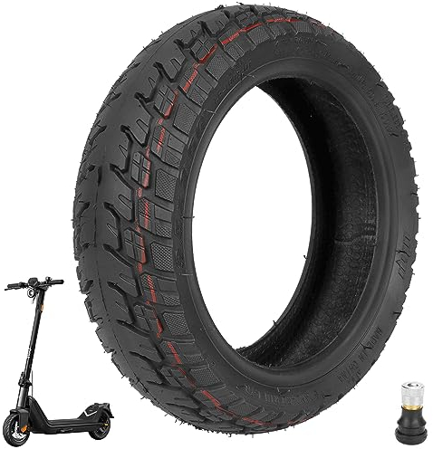 VOLOHAS 9,5 Zoll Offroad Reifen 9.5 * 2.50 Tubeless Reifen für NIU KQi3/Pro/Max Elektroroller Zubehör Vorne/Hinten Verschleißfester Vakuumreifen rutschfeste Dicke Reifen Ersatzräder Ventil (1 Stück)