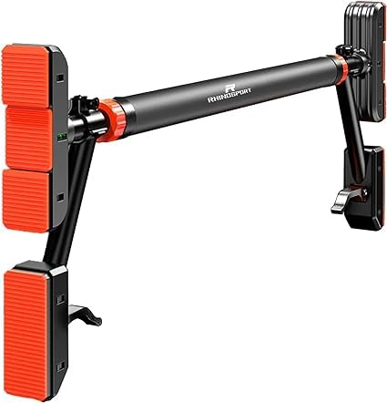 RHINOSPORT Klimmzugstange Türrahmen P7 Pull up Bar Doorway Door Frame chin up bar Home Gym Equipment Reckstange Türrahmen Ohne Schrauben 78-98 cm (30.7in-38.5in) Ausziehbar
