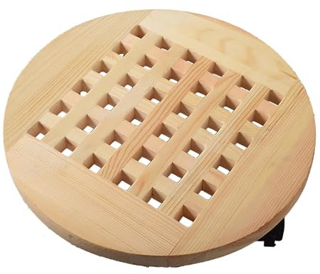 Pcscevcr Plant Caddy with Lockable Wheels, 40cm/16inch Rolling Wooden Potted Plant Stand With Wheels, Garden Plant Pot Tray Trolley, for Garden Patio Balcony