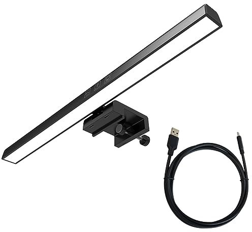 Qeunrtiy Barra de Luz LED para Monitor y Escritorio - Lámpara de Computadora Regulable para el Cuidado de los Ojos - Luz de Lectura USB y Fondo de Pantalla
