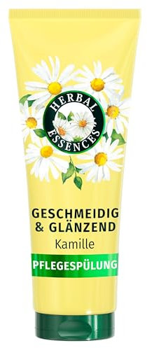 Herbal Essences Geschmeidig & Glänzend Pflegespülung mit Kamille 250ml. Von Stumpfem zu Glänzendem Haar, Mit Kamillenextrakt, Vegan
