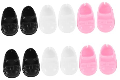 Scarpe Mini per Bambole in Plastica 6 Paia, Piatte