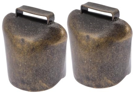 Hemobllo 2pezzi Campanelle Bestiame in Metallo Campane Per Animali Da Fattoria Leggere e Resistenti Accessori Collare Per Mucche Pecore e Cavalli Da Pascolo