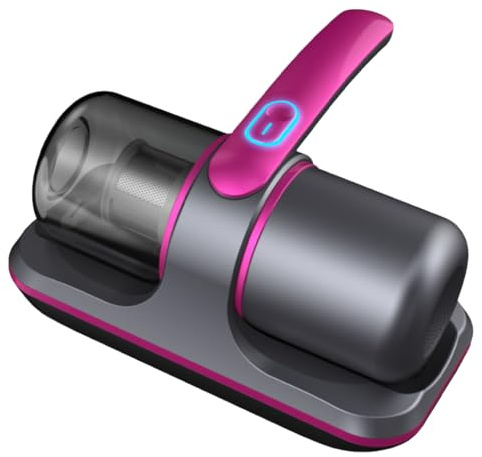 Zymoplas Aspirapolvere per letto senza fili Aspirapolvere per acari per una sana per materasso senza fili ABS sicuro ed efficiente, grigio viola