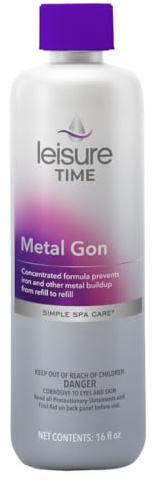 Leisure Time D Metal Gon for Spas and Hot Tubs, Powerful Water Treatment Solution, 16 Ounce