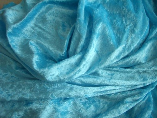 Mc-Stoff Pannesamt türkis blau hell blau Samt Stoff Meterware