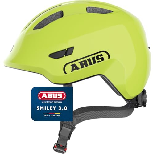 ABUS Smiley 3.0 barnhjälm - cykelhjälm med låg passform, barnvänlig design och plats för flätor - för flickor och pojkar