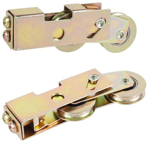 2Pcs Sliding Patio Door Rollers 1-1/4inch Sturdy Sliding Door Tandem Roller Assembly, Ball Bearing Sliding Glass Door Roller Replacement Total Load Bearing 330lbs