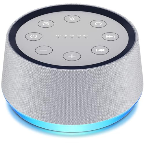 White Noise Machine Brown Noise Machine with 30 Soothing Sounds for Sleep 12 Colors Sound Machine for Baby Adults Kids Sleep Machines 36 Volume Levels 5 Timers for Home Office Travel