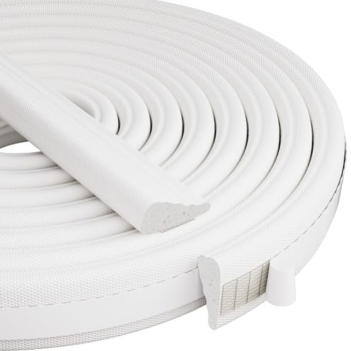 3Pcs×196 Wedge-Shape Foam Window Weather Stripping Door Seal Strip,Soundproofing Frame Insulation Tape for Exterior Front Door,Noise Cancelling Window Inserts,Door Gap Filler Light Blocker,White