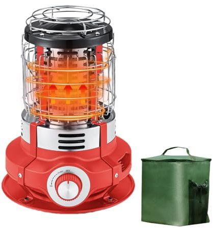 Imtrub Chauffage extérieur, chauffage de terrasse | Petits radiateurs | Réchaud portatif de chauffage de tente de réchauffeur d'espace extérieur de 1500W avec la Protection anti-basculement pour le