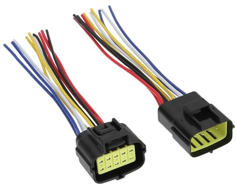 OTOTEC 1 Paire de Connecteurs de Prise électrique étanches à 10 Broches pour Voiture Fil de Prise Mâle Et Femelle Scellé 300 V 18 AWG pour équipement électronique Automobile