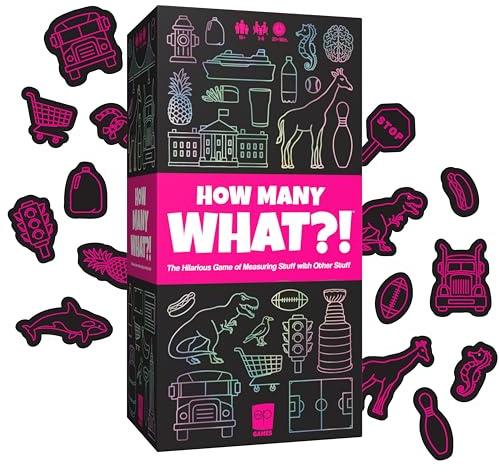 USAopoly | How Many What?! | Board Game | Ages 10+ | 3-8 Players | 20+ Minutes Playing Time