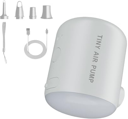 Pompa elettrica per gonfiabili – Pompa ad aria elettrica per materassi gonfiabili | Ricaricabile | Attrezzatura Esterna 2200 mAh Strumento di gonfiaggio per casa, viaggio, campeggio, picnic