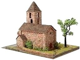 Domus Kits 1529 Pezzi Romanica 21 Sta. Maria De Coll Churche Modella, Scala 1:87, Multicolore, Large, Domus Kits40098