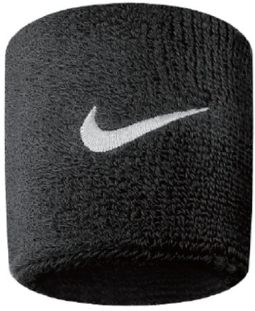Nike Unisex-Youth Swoosh Gelenkband, Black/White, One Size (2er Pack)