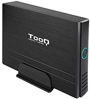 Tooq TQE-3520B - Carcasa para Discos Duros HDD de 3.5, (IDE, SATA I/II/III, USB 2.0), Aluminio con Soporte de plastico, indicador LED, Color Negro, 350 grs.