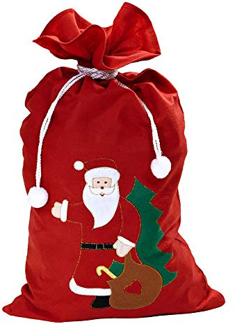 Widmann 1617B jultomte sack utsmyckad, röd