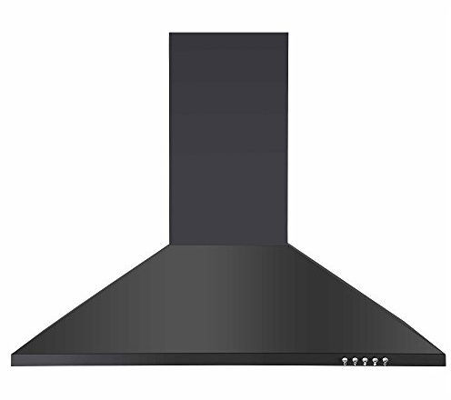 Cookology CH600BK/A Chimney Cooker Hood in Black - 70cm Width - Extendable Design - LED Lights - Extractor Fan Kitchen Wall Mounted - A Energy - Air Recirculating