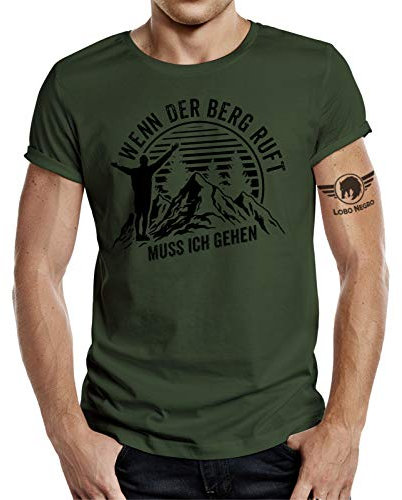 Bergsteiger und Wander T-Shirt - Wenn der Berg Ruft muss ich gehen