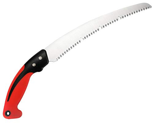 BlueNatHxRPR 11 Inch Hand Pruning Saw with Saw Blade Enclosure for Garden Trimming Wood Camping Tree Branches